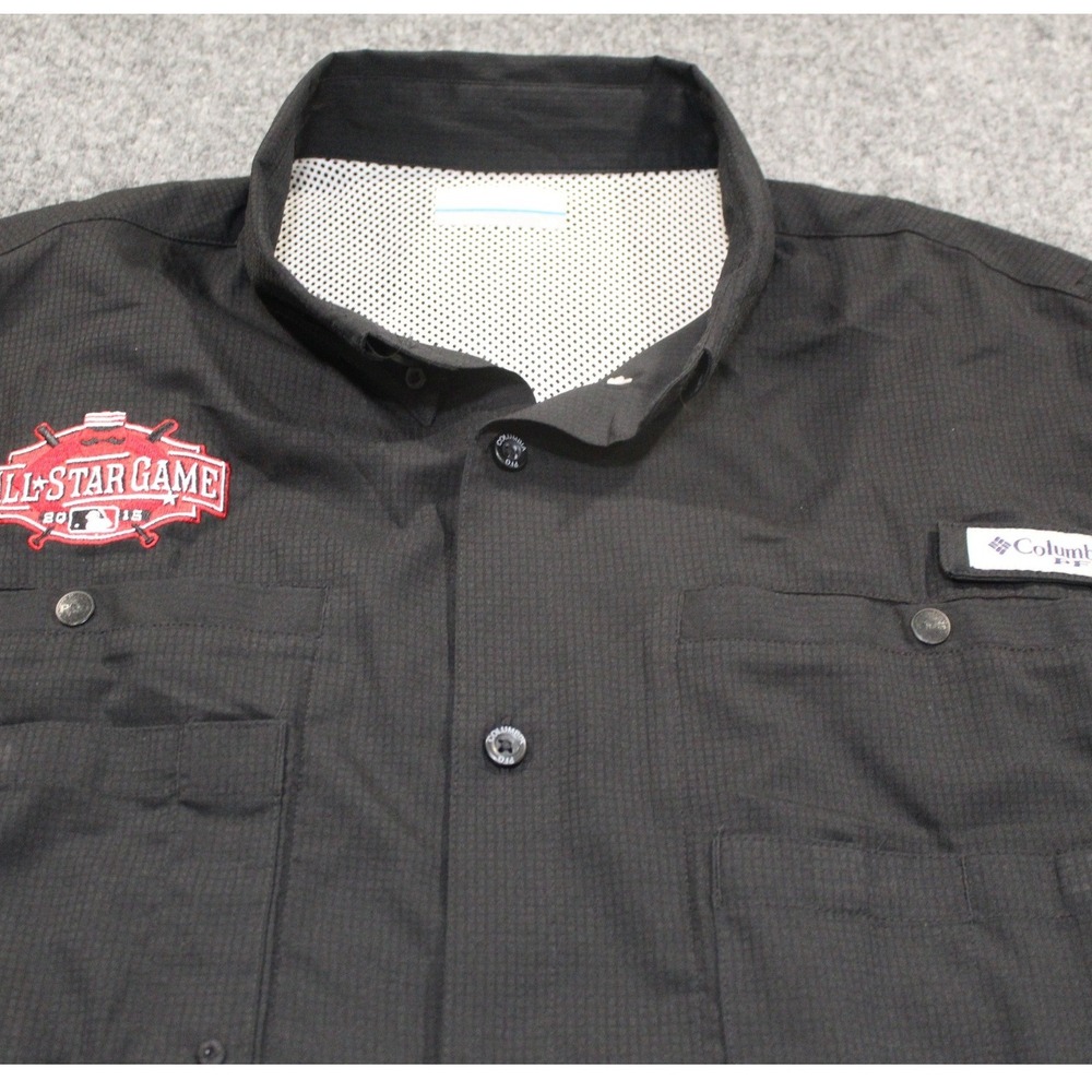 Columbia Sportswear All Star Game‎ 2015 Short Sleeve Button Up Shirt Mens L G